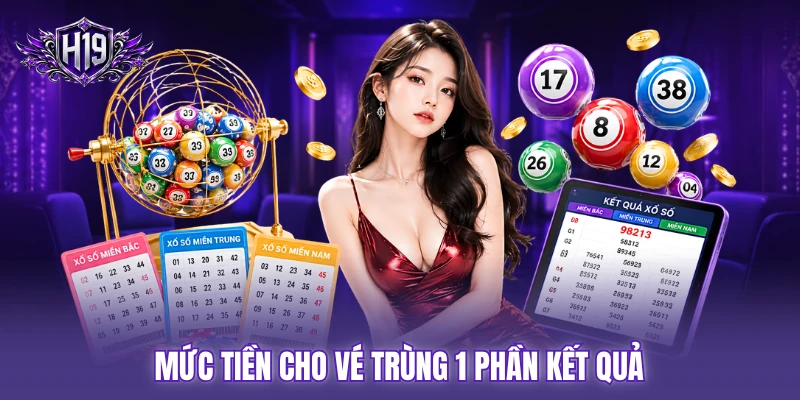 Mức tiền cho vé trùng 1 phần kết quả Mức tiền cho vé trùng 1 phần kết quả